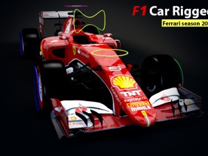 formula 1 car rigged Model 3D