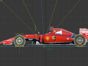 formula 1 car rigged Model 3D