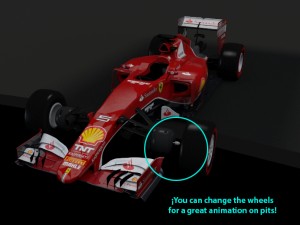 formula 1 car rigged Model 3D