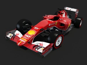 formula 1 car rigged Model 3D