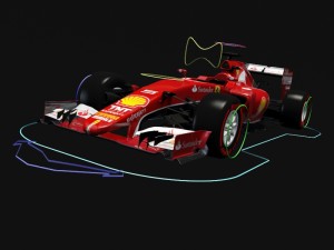 formula 1 car rigged Model 3D