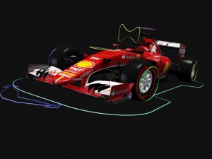 formula 1 car rigged Model 3D