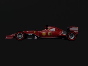 formula 1 car rigged Model 3D