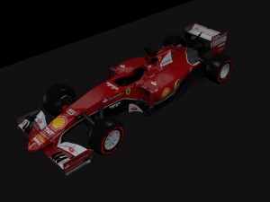 formula 1 car rigged Model 3D