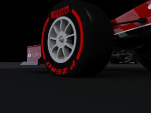 formula 1 car rigged Model 3D