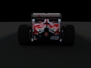 formula 1 car rigged Model 3D