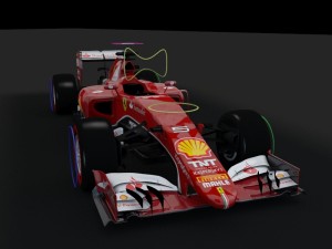 formula 1 car rigged Model 3D