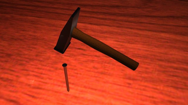 hummer and nail 3D 모델 .c4d .max .obj .3ds .fbx .stl .blend