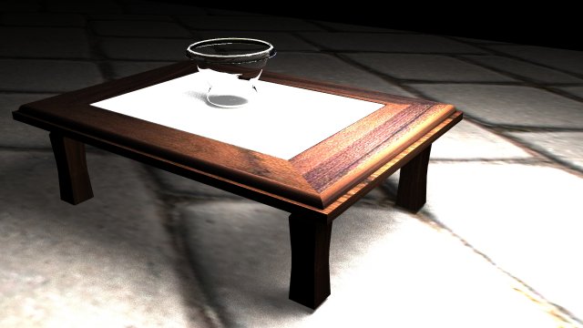 table and glass 3D 모델 .c4d .max .obj .3ds .fbx .stl .blend 