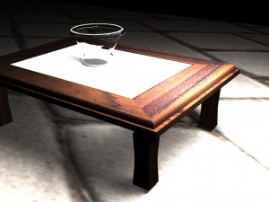 table and glass 3D Model