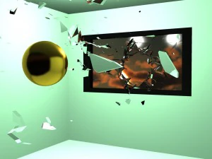 割れたガラス 3Dモデル