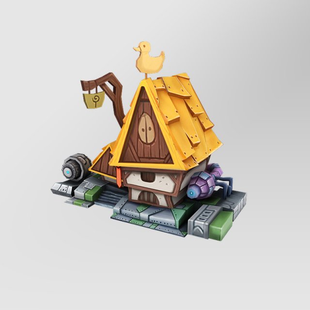 fantasy cartoon house 3D Модель .c4d .max .obj .3ds .fbx .stl .blend 