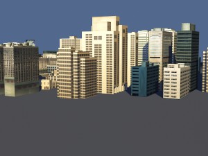 city low poly Modello 3D