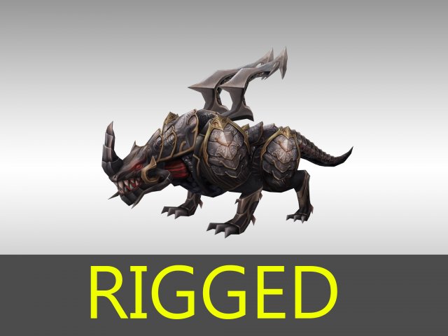 mystic beast game character 3D Модель .c4d .max .obj .3ds .fbx .stl .blend 