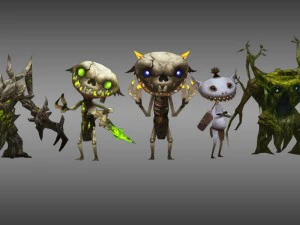 Collezione di giochi con personaggi mostruosi 1 Modello 3D