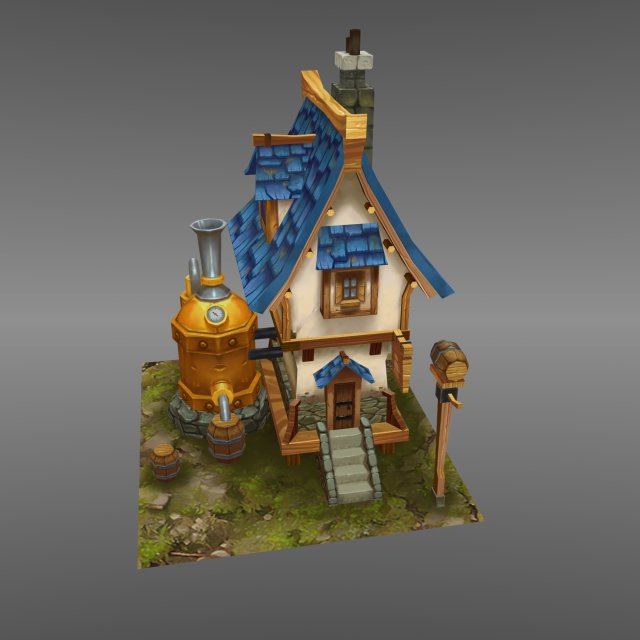 fantasy house 2 3Dモデル .c4d .max .obj .3ds .fbx .stl .blend