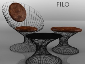armchair desiree filo 3D Model