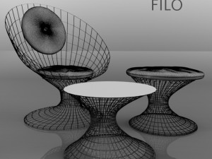 armchair desiree filo 3D Model