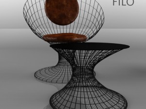 armchair desiree filo 3D Model