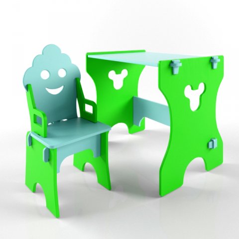 set childrens furniture table and chair gnome Modelo 3D .c4d .max .obj .3ds .fbx .stl .blend 
