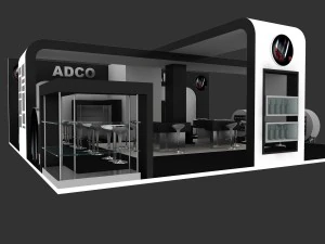 Дизайн выставочного стенда adco Adco 3D Модель