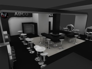 adco exhibition stand design adco Model 3D