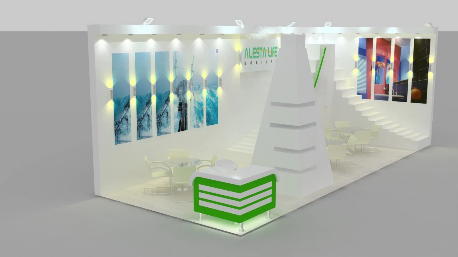 alesta exhibition design 3D Model .c4d .max .obj .3ds .fbx .stl .blend 