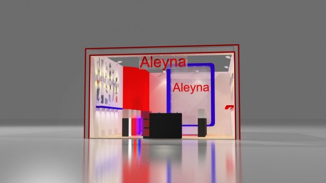 aleyna exhibition design 3D Model .c4d .max .obj .3ds .fbx .stl .blend 