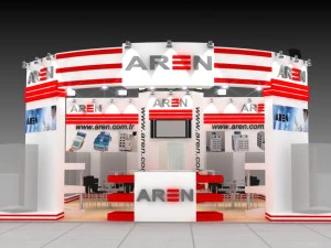 Arena-Messestanddesign 3D Modell