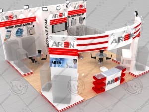 aren exhibition fair stand design 3D Model