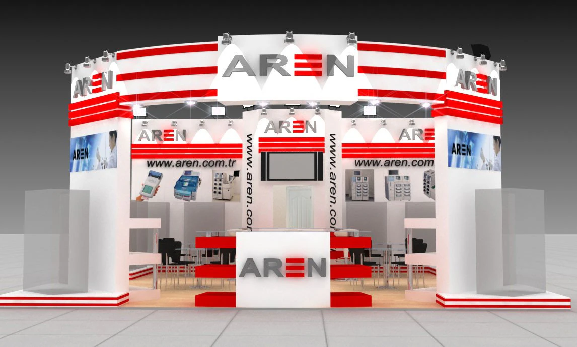 aren medikal exhibition stand design 3D Model .c4d .max .obj .3ds .fbx .stl .blend 