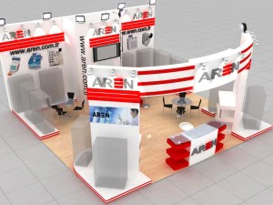 aren medikal exhibition stand design 3D Model