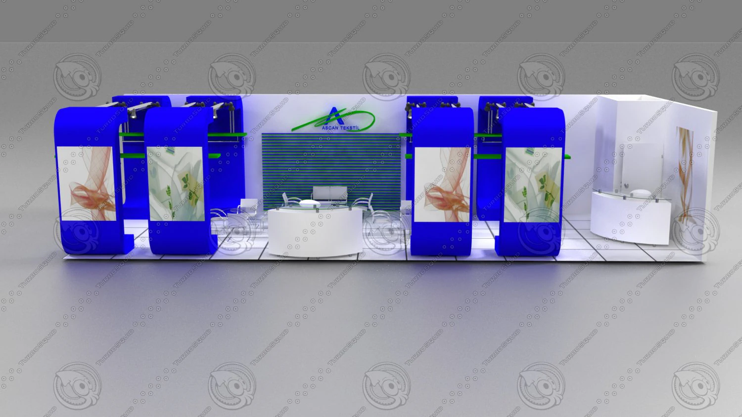 ascan exhibition stand design 3D Model .c4d .max .obj .3ds .fbx .stl .blend 