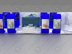एस्केन प्रदर्शनी स्टैंड डिजाइन 3D मॉडल