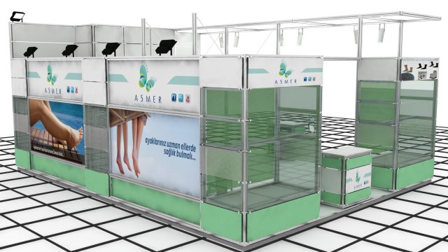 asmer exhibition stand design 3D Model .c4d .max .obj .3ds .fbx .stl .blend 