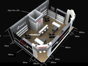 avvio baby exhibition stand design Modelo 3D