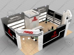 avvio baby exhibition stand design Modelo 3D