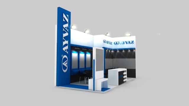 ayvaz exhbition design power-gen 2013 3D Модель .c4d .max .obj .3ds .fbx .stl .blend 