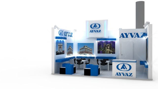 ayvaz exhibition stand design 2 3D 模型 .c4d .max .obj .3ds .fbx .stl .blend 