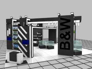 design de estande de exposi&ccedil;&atilde;o bm Modelo 3D