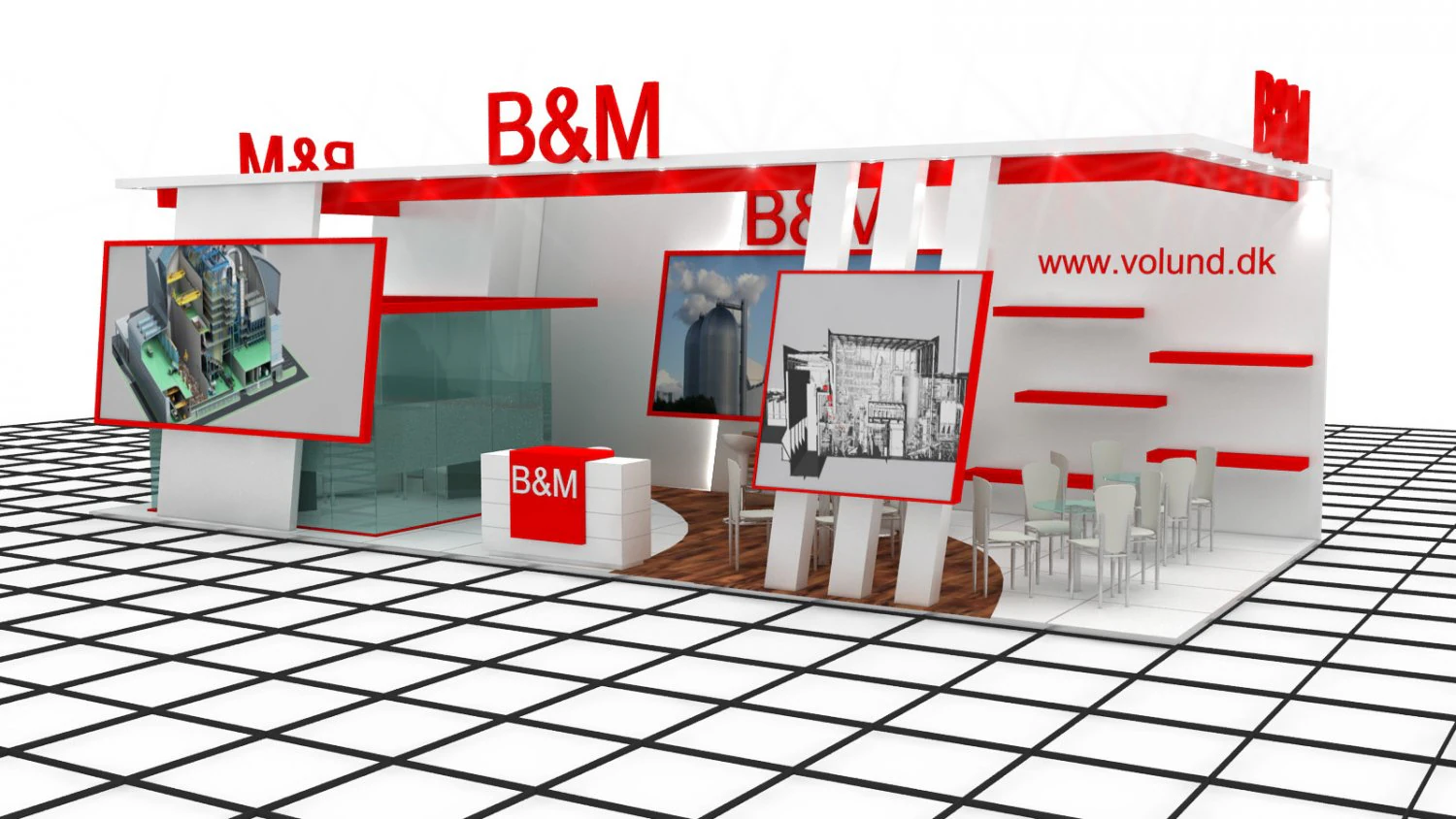 bm exhibition stand design 3 3D Model .c4d .max .obj .3ds .fbx .stl .blend 