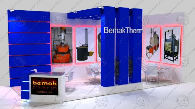 bemaktherm exhibition stand design 3D 모델 .c4d .max .obj .3ds .fbx .stl .blend 