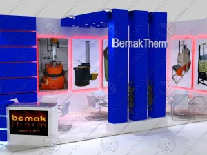 Dise&ntilde;o de stand para ferias bemaktherm Modelo 3D