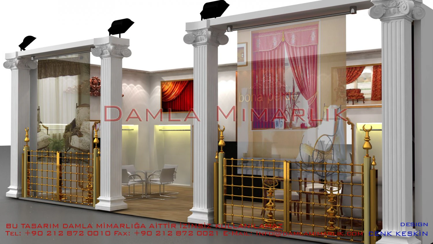 bona exhibition stand design 3D Model .c4d .max .obj .3ds .fbx .stl .blend 