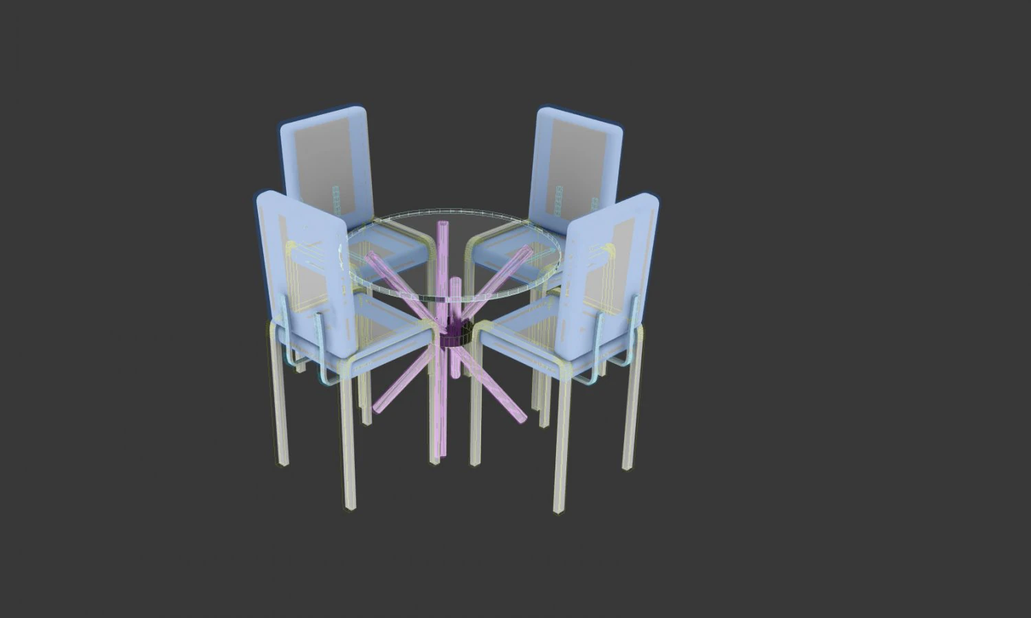 chair table 3D Model .c4d .max .obj .3ds .fbx .stl .blend 