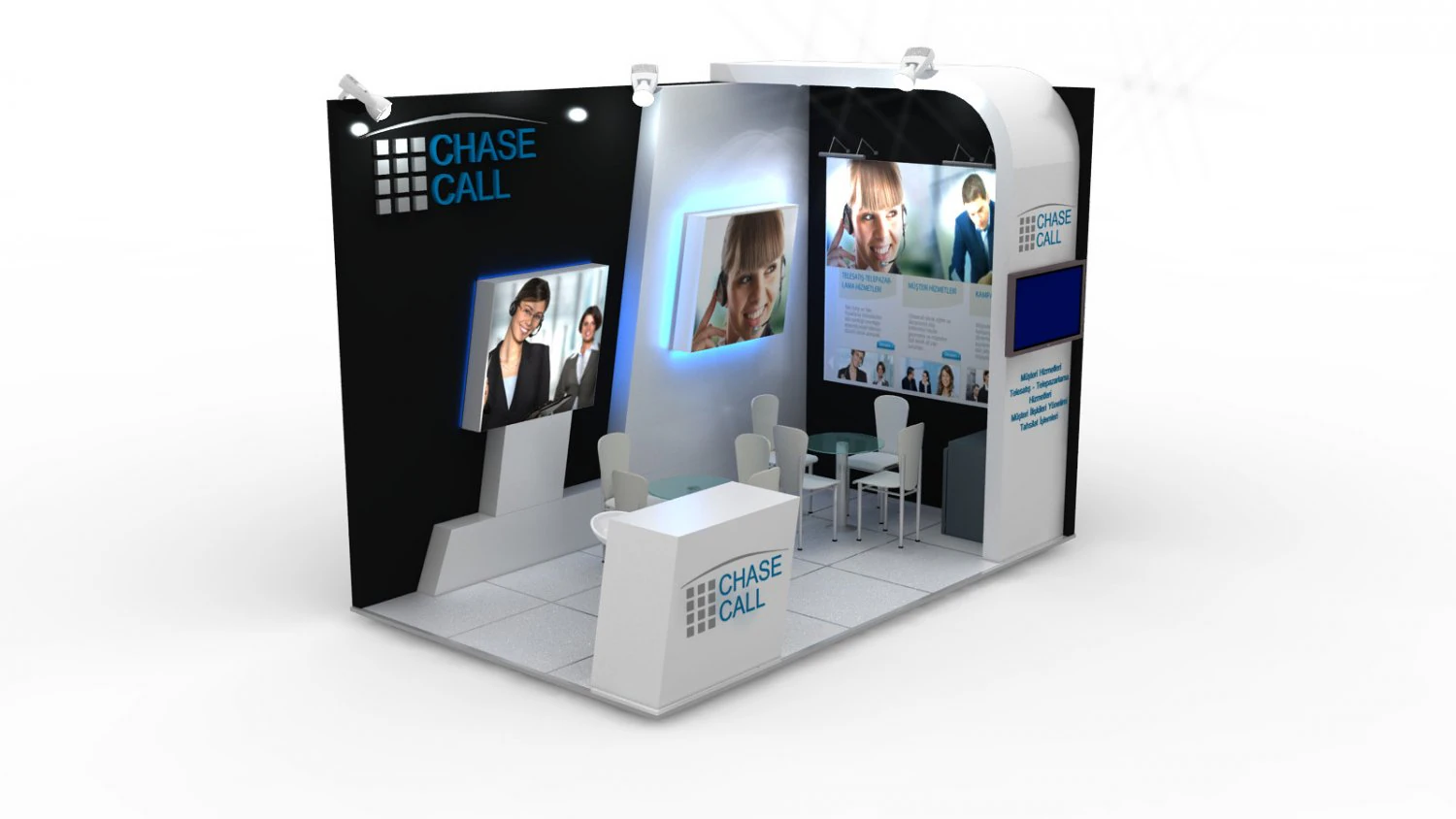 chasecall exhibition design 3D Model .c4d .max .obj .3ds .fbx .stl .blend 
