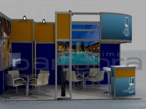 colosae-hotel exhibition stand design 3D Model