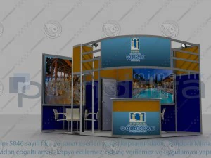colosae-hotel exhibition stand design 3D Model