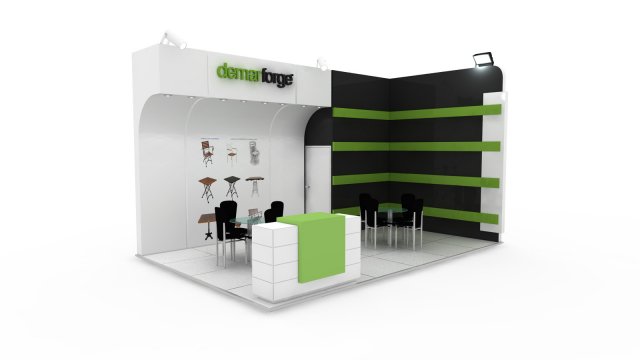 demar forge exhibiton design 3D Модель .c4d .max .obj .3ds .fbx .stl .blend 