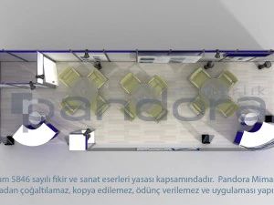 design de estande de exposi&ccedil;&atilde;o den-den Modelo 3D